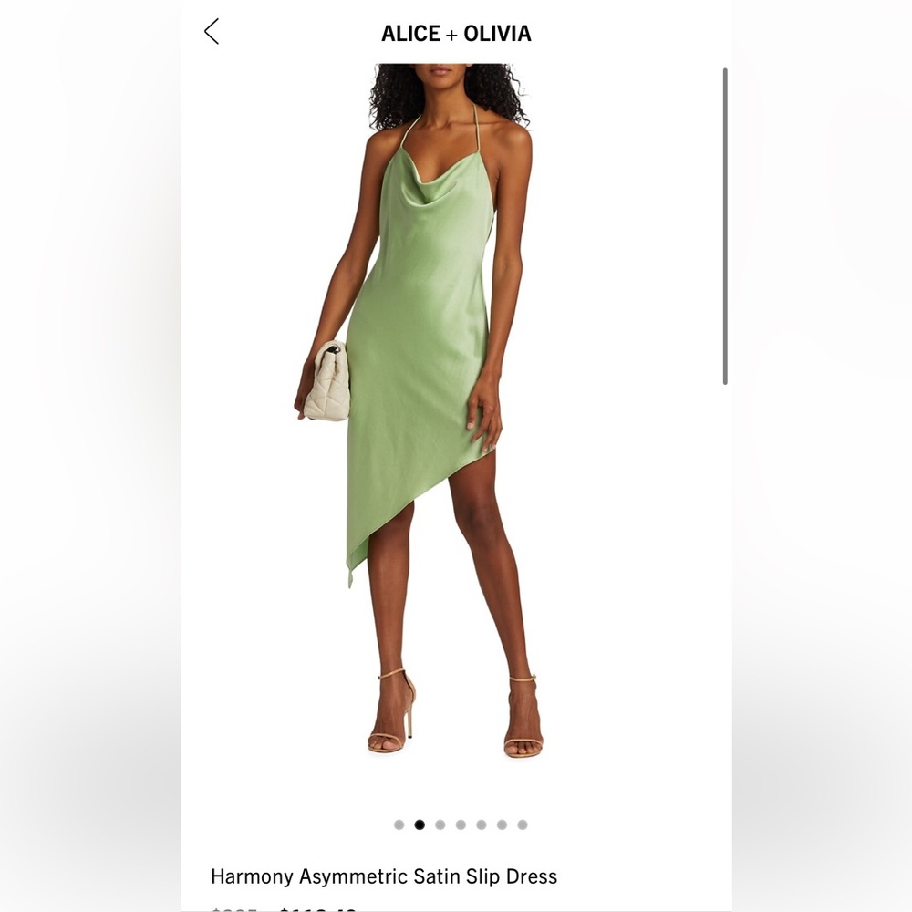Alice and Olivia Harmony Satin Slip Dress size 6